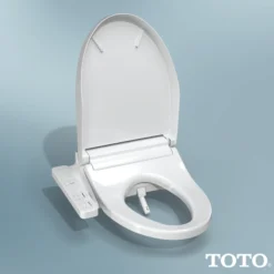 TOTO WASHLET KC2 Electronic Bidet Toilet Seat with Heated Seat and SoftClose Lid, Elongated, Cotton White, Plastic, SW3024#01