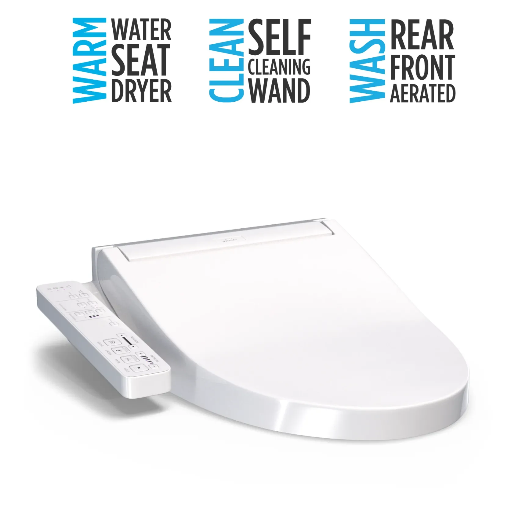 TOTO WASHLET KC2 Electronic Bidet Toilet Seat with Heated Seat and SoftClose Lid, Elongated, Cotton White, Plastic, SW3024#01