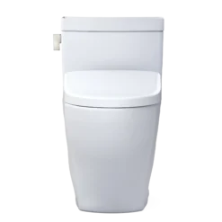TOTO WASHLET+ Legato One-Piece Elongated 1.28 GPF Toilet with Auto Flush S7 Contemporary Bidet Seat, Cotton White, Vitreous China|Plastic, MW6244726CEFGA#01