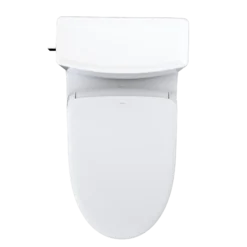 TOTO WASHLET+ Legato One-Piece Elongated 1.28 GPF Toilet with Auto Flush S7 Contemporary Bidet Seat, Cotton White, Vitreous China|Plastic, MW6244726CEFGA#01