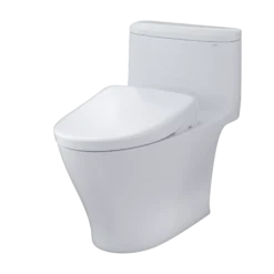 TOTO WASHLET+ Nexus 1G One-Piece Elongated 1.0 GPF Toilet with Auto Flush S7 Contemporary Bidet Seat, Cotton White, Vitreous China|Plastic, MW6424726CUFGA#01