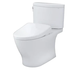 TOTO WASHLET+ Nexus 1G Two-Piece Elongated 1.0 GPF Toilet with Auto Flush S7A Contemporary Bidet Seat, Cotton White, Vitreous China|Plastic, MW4424736CUFGA#01