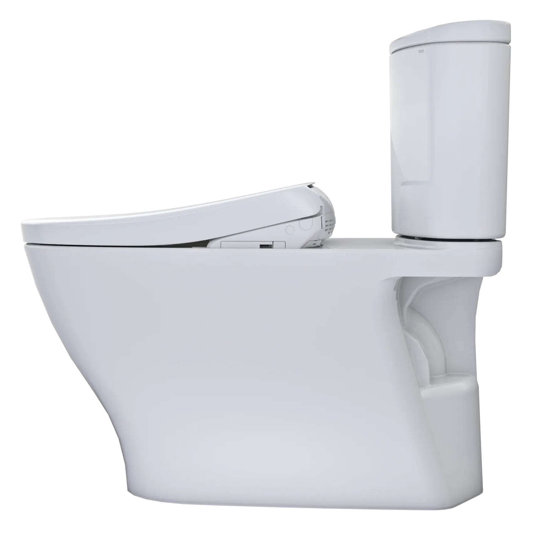 TOTO WASHLET+ Nexus 1G Two-Piece Elongated 1.0 GPF Toilet with Auto Flush S7A Contemporary Bidet Seat, Cotton White, Vitreous China|Plastic, MW4424736CUFGA#01