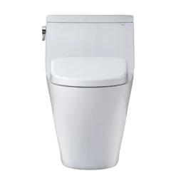 TOTO WASHLET+ Nexus One-Piece Elongated 1.28 GPF Toilet with Auto Flush S7A Contemporary Bidet Seat, Cotton White, Vitreous China|Plastic, MW6424736CEFGA#01