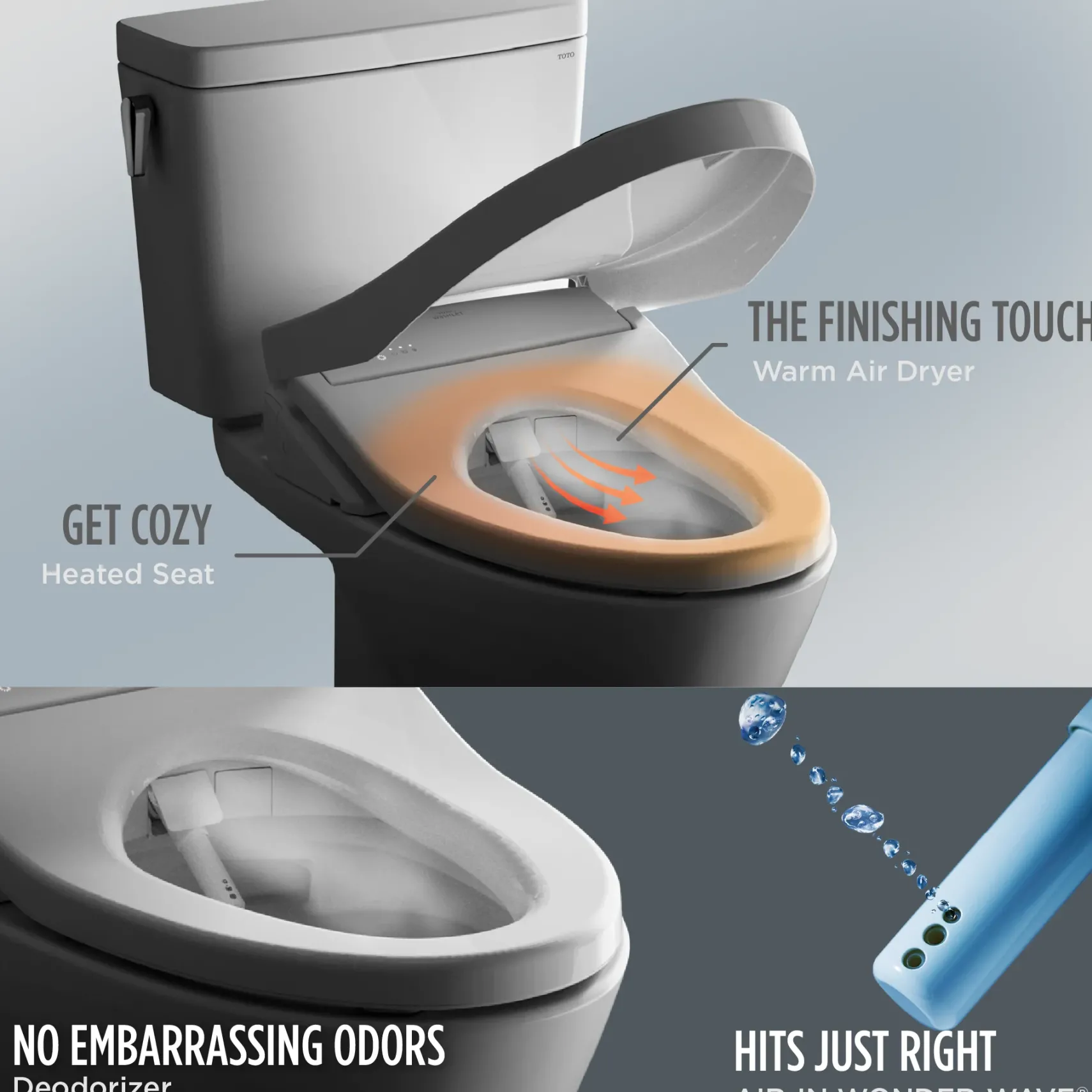 TOTO WASHLET+ Nexus One-Piece Elongated 1.28 GPF Toilet with Auto Flush S7A Contemporary Bidet Seat, Cotton White, Vitreous China|Plastic, MW6424736CEFGA#01