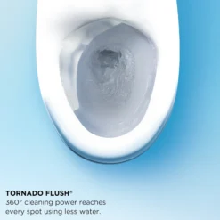 TOTO WASHLET+ Nexus Two-Piece Elongated 1.28 GPF Toilet with C2 Bidet Seat, Cotton White, Vitreous China|Plastic, MW4423074CEFG#01