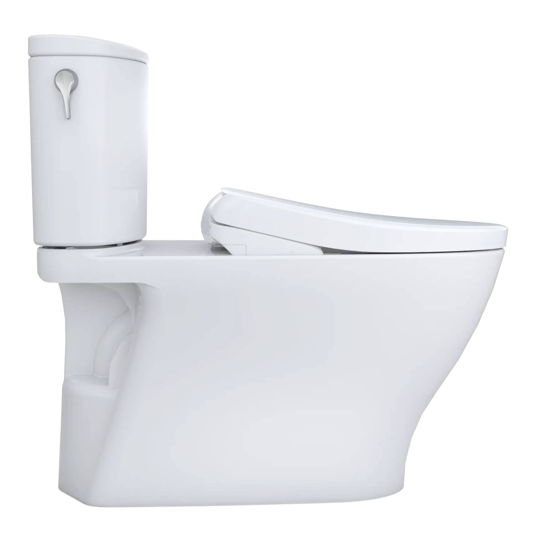 TOTO WASHLET+ Nexus Two-Piece Elongated 1.28 GPF Toilet with Auto Flush S7A Contemporary Bidet Seat, Cotton White, Vitreous China|Plastic, MW4424736CEFGA#01