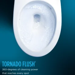 TOTO WASHLET+ Nexus Two-Piece Elongated 1.28 GPF Toilet with Auto Flush S7A Contemporary Bidet Seat, Cotton White, Vitreous China|Plastic, MW4424736CEFGA#01