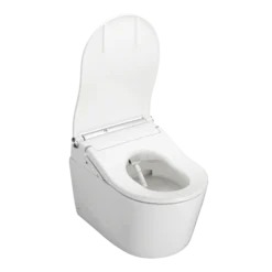 TOTO WASHLET+ RP Wall-Hung D-Shape Toilet with RW Bidet Seat and DuoFit In-Wall 1.28 and 0.9 GPF Auto Dual-Flush Tank System, Matte Silver, Plastic|Steel|Vitreous China, Cotton White, CWT4474547CMFGA#MS