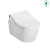 TOTO WASHLET+ RP Wall-Hung D-Shape Toilet with RX Bidet Seat and DuoFit In-Wall 1.28 and 0.9 GPF Auto Dual-Flush Tank System, Matte Silver, Vitreous China|Steel|Plastic, CWT4474047CMFGA#MS