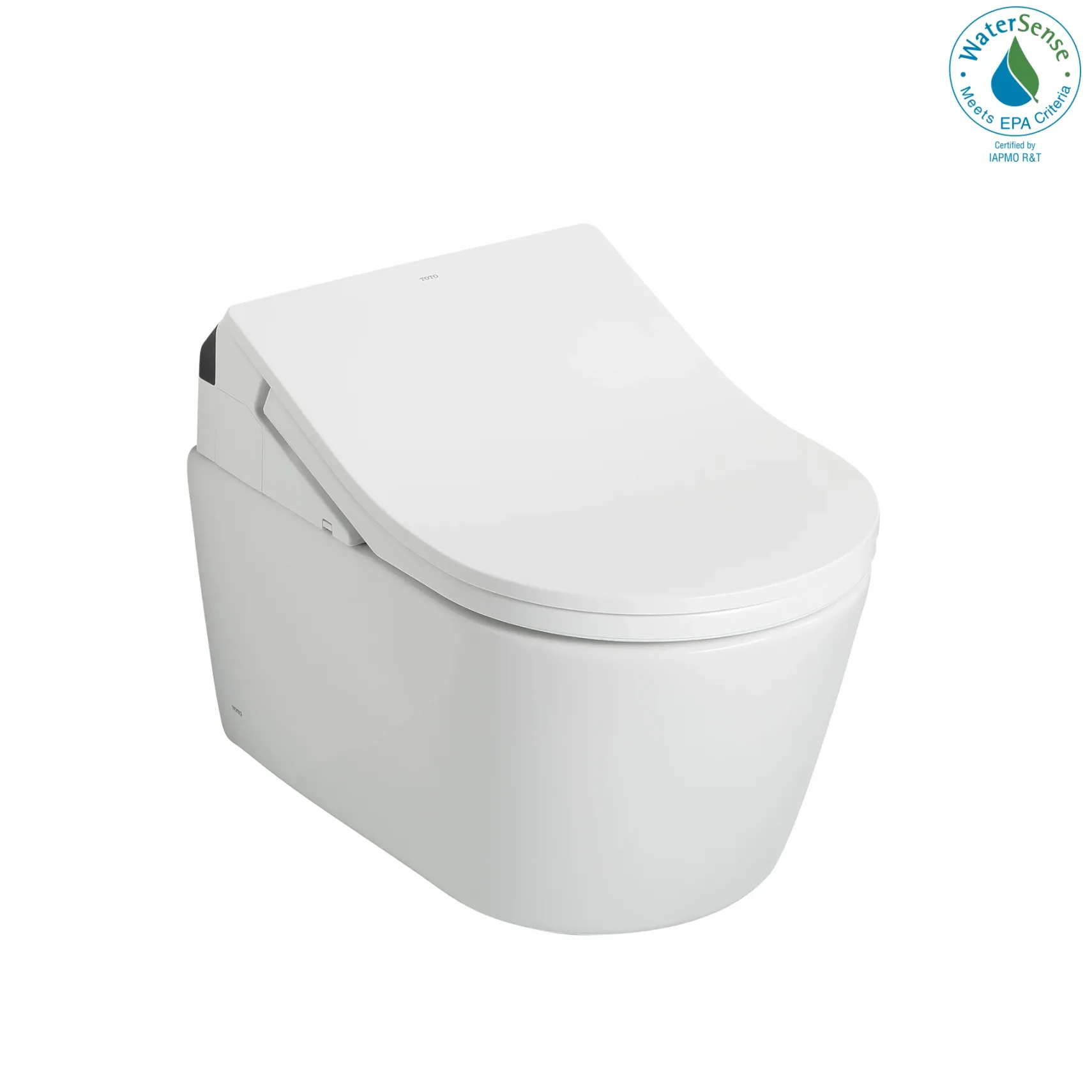 TOTO WASHLET+ RP Wall-Hung D-Shape Toilet with RX Bidet Seat and DuoFit In-Wall 1.28 and 0.9 GPF Auto Dual-Flush Tank System, Matte Silver, Vitreous China|Steel|Plastic, CWT4474047CMFGA#MS