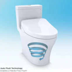 TOTO WASHLET+ RP Wall-Hung D-Shape Toilet with RX Bidet Seat and DuoFit In-Wall 1.28 and 0.9 GPF Auto Dual-Flush Tank System, Matte Silver, Vitreous China|Steel|Plastic, CWT4474047CMFGA#MS