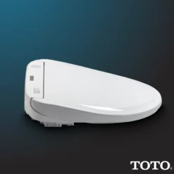 TOTO WASHLET S300e Electronic Bidet Toilet Seat with EWATER+ Cleansing, Round, Cotton White, Plastic, SW573#01