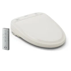 TOTO WASHLET S300e Electronic Bidet Toilet Seat with EWATER+ Cleansing, Round, Sedona Beige, Plastic, SW573#12