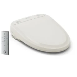 TOTO WASHLET S350e Electronic Bidet Toilet Seat with Auto Open and Close and EWATER+ Cleansing, Round, Sedona Beige, Plastic, SW583#12