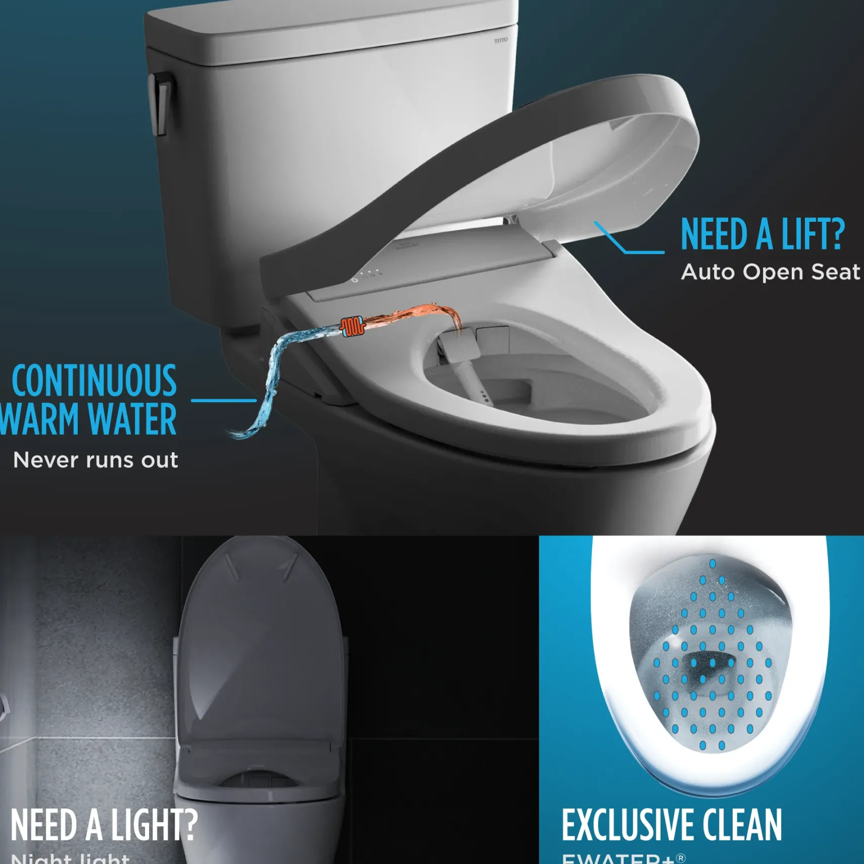 TOTO WASHLET S350e Electronic Bidet Toilet Seat with Auto Open and Close and EWATER+ Cleansing, Round, Sedona Beige, Plastic, SW583#12