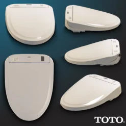 TOTO WASHLET S350e Electronic Bidet Toilet Seat with Auto Open and Close and EWATER+ Cleansing, Round, Sedona Beige, Plastic, SW583#12