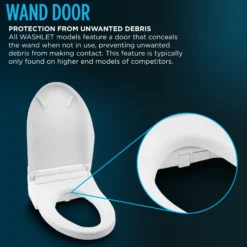 TOTO WASHLET S350e Electronic Bidet Toilet Seat with Auto Open and Close and EWATER+ Cleansing, Round, Sedona Beige, Plastic, SW583#12