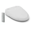 TOTO WASHLET S350e Electronic Bidet Toilet Seat with Auto Open and Close and EWATER+ Cleansing, Round, Cotton White, Plastic, SW583#01