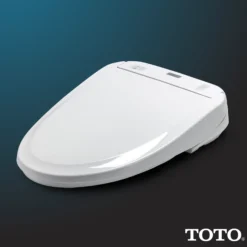 TOTO WASHLET S350e Electronic Bidet Toilet Seat with Auto Open and Close and EWATER+ Cleansing, Round, Cotton White, Plastic, SW583#01
