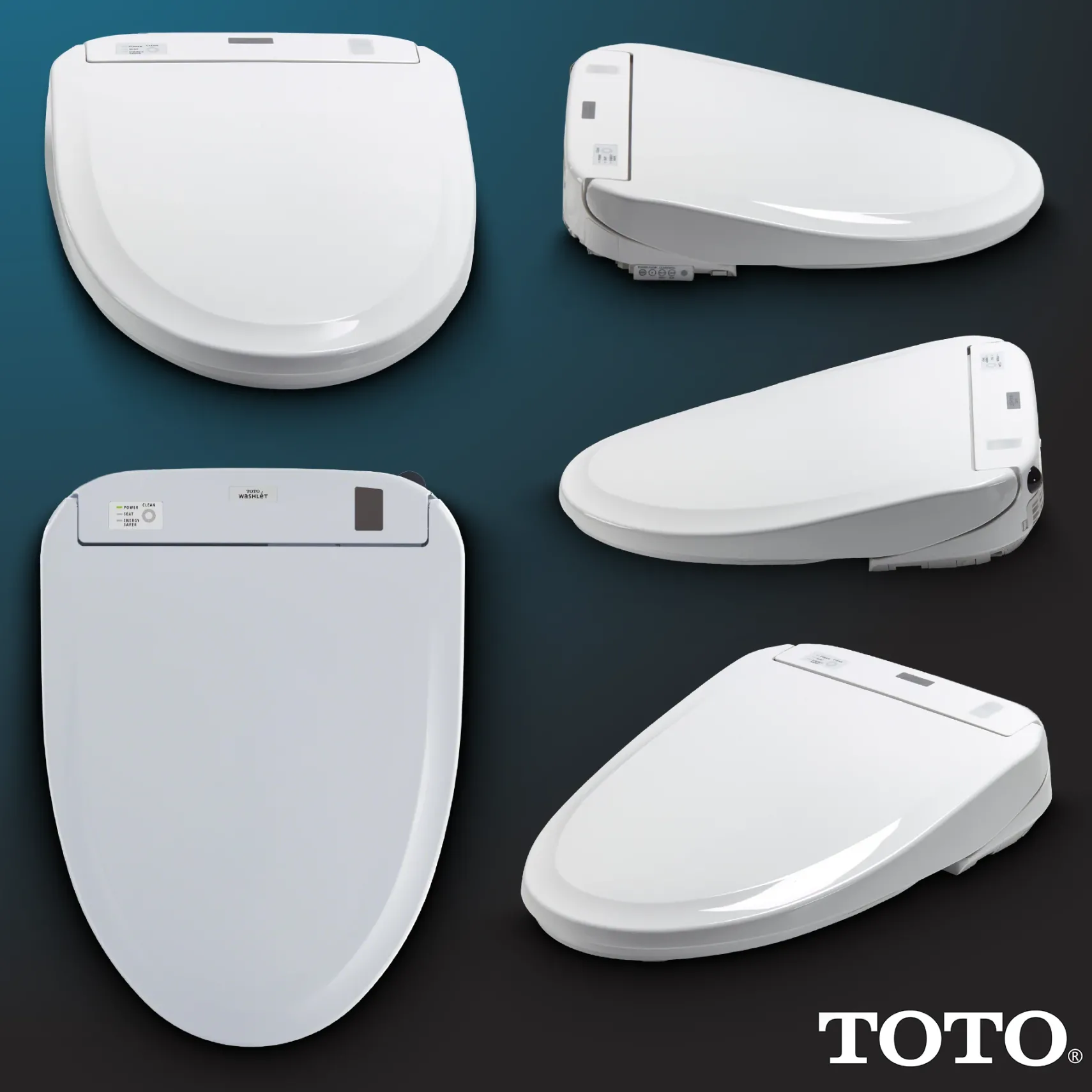TOTO WASHLET S350e Electronic Bidet Toilet Seat with Auto Open and Close and EWATER+ Cleansing, Round, Cotton White, Plastic, SW583#01