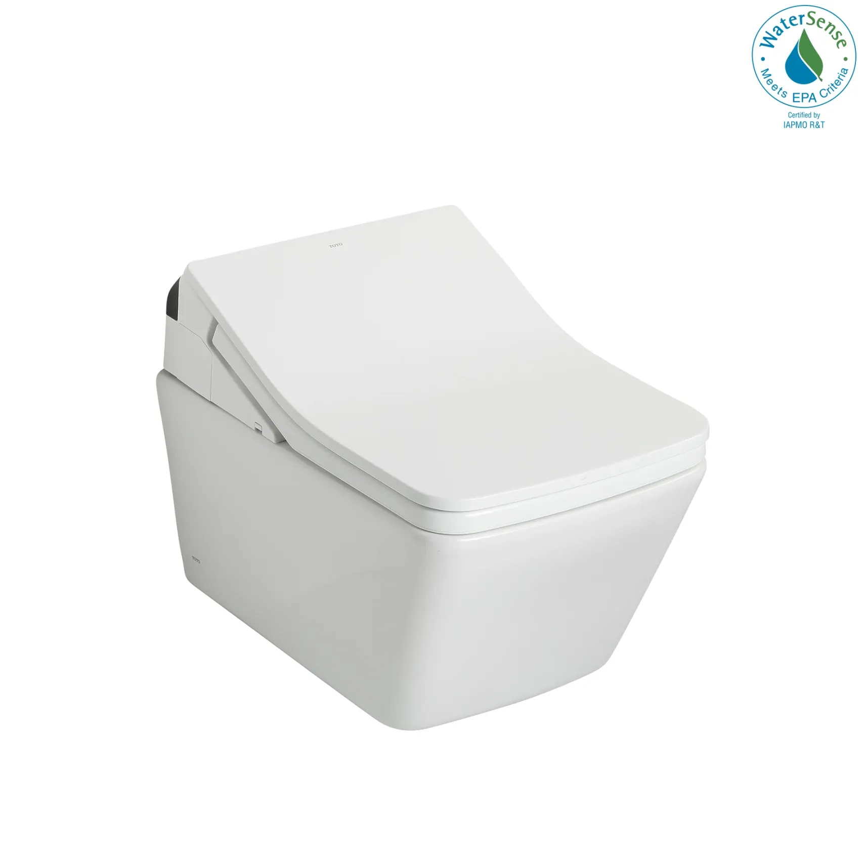 TOTO WASHLET+ SP Wall-Hung Square-Shape Toilet with SX Bidet Seat and DuoFit In-Wall 1.28 and 0.9 GPF Auto Dual-Flush Tank System, Matte Silver, Vitreous China|Steel|Plastic, CWT4494049CMFGA#MS