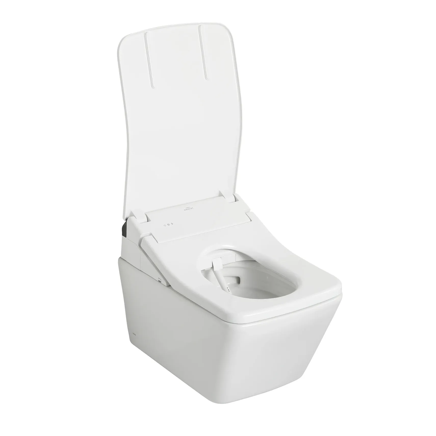 TOTO WASHLET+ SP Wall-Hung Square-Shape Toilet with SX Bidet Seat and DuoFit In-Wall 1.28 and 0.9 GPF Auto Dual-Flush Tank System, Matte Silver, Vitreous China|Steel|Plastic, CWT4494049CMFGA#MS