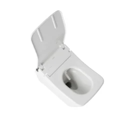 TOTO WASHLET+ SP Wall-Hung Square-Shape Toilet with SX Bidet Seat and DuoFit In-Wall 1.28 and 0.9 GPF Auto Dual-Flush Tank System, Matte Silver, Vitreous China|Steel|Plastic, CWT4494049CMFGA#MS