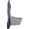 TOTO WASHLET+ SP Wall-Hung Square-Shape Toilet with SW Bidet Seat and DuoFit In-Wall 1.28 and 0.9 GPF Dual-Flush Tank System, Matte Silver, Vitreous China|Plastic|Steel, Cotton White, CWT4494549CMFGA#MS
