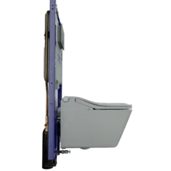 TOTO WASHLET+ SP Wall-Hung Square-Shape Toilet with SW Bidet Seat and DuoFit In-Wall 1.28 and 0.9 GPF Dual-Flush Tank System, Matte Silver, Vitreous China|Plastic|Steel, Cotton White, CWT4494549CMFGA#MS