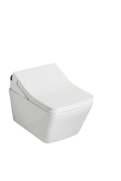 TOTO WASHLET+ SP Wall-Hung Square-Shape Toilet with SX Bidet Seat and DuoFit In-Wall 1.28 and 0.9 GPF Dual-Flush Tank System, Matter Silver, Vitreous China|Steel|Plastic, Matte Silver, CWT4494049CMFG#MS