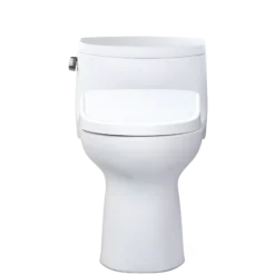 TOTO WASHLET+ Supreme II One-Piece Elongated 1.28 GPF Toilet and WASHLET+ S7A Contemporary Bidet Seat, Cotton White, Vitreous China|Plastic, MW6344736CEFG#01