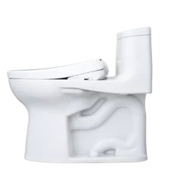 TOTO WASHLET+ Supreme II One-Piece Elongated 1.28 GPF Toilet and WASHLET+ S7A Contemporary Bidet Seat, Cotton White, Vitreous China|Plastic, MW6344736CEFG#01