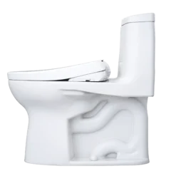 TOTO WASHLET+ UltraMax II 1G One-Piece Elongated 1.0 GPF Toilet and WASHLET+ S7A Contemporary Bidet Seat, Cotton White, Vitreous China|Plastic, MW6044736CUFG#01