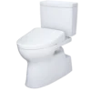 TOTO WASHLET+ Vespin II 1G Two-Piece Elongated 1.0 GPF Toilet with Auto Flush WASHLET+ S7A Contemporary Bidet Seat, Cotton White, Vitreous China|Plastic, MW4744736CUFGA#01