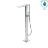 TOTO ZL Single-Handle Freestanding Tub Filler Faucet with 1.75 GPM Handshower, Polished Chrome, Brass, TBP02303U#CP
