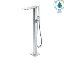 TOTO ZL Single-Handle Freestanding Tub Filler Faucet with 1.75 GPM Handshower, Polished Chrome, Brass, TBP02303U#CP
