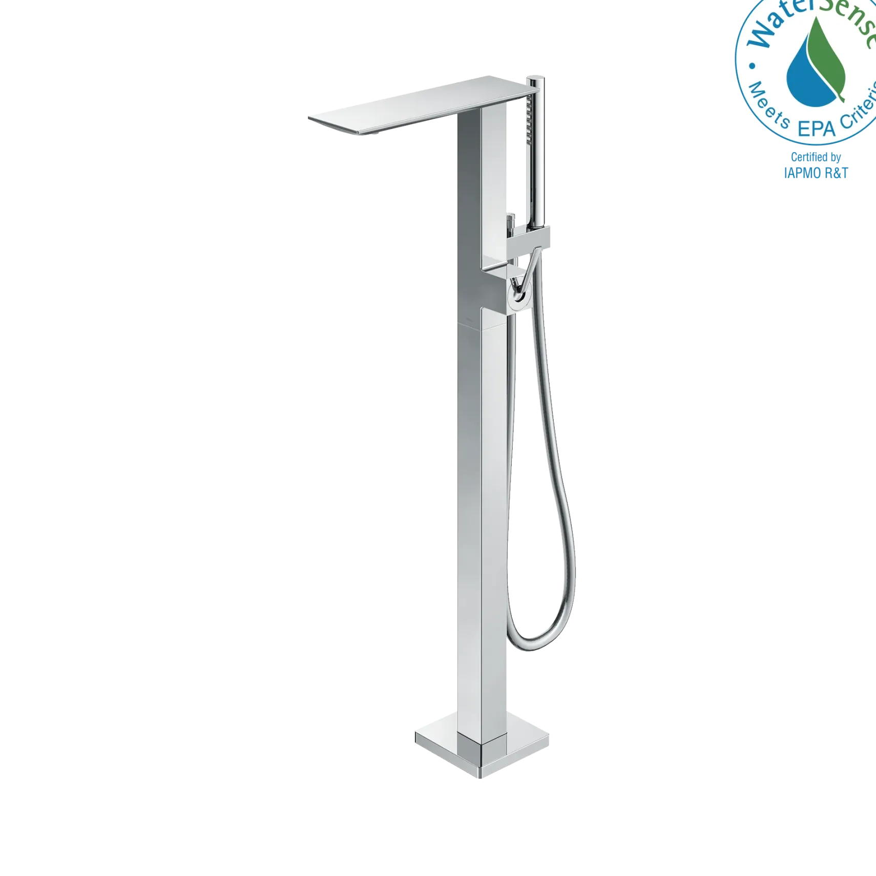 TOTO ZL Single-Handle Freestanding Tub Filler Faucet with 1.75 GPM Handshower, Polished Chrome, Brass, TBP02303U#CP
