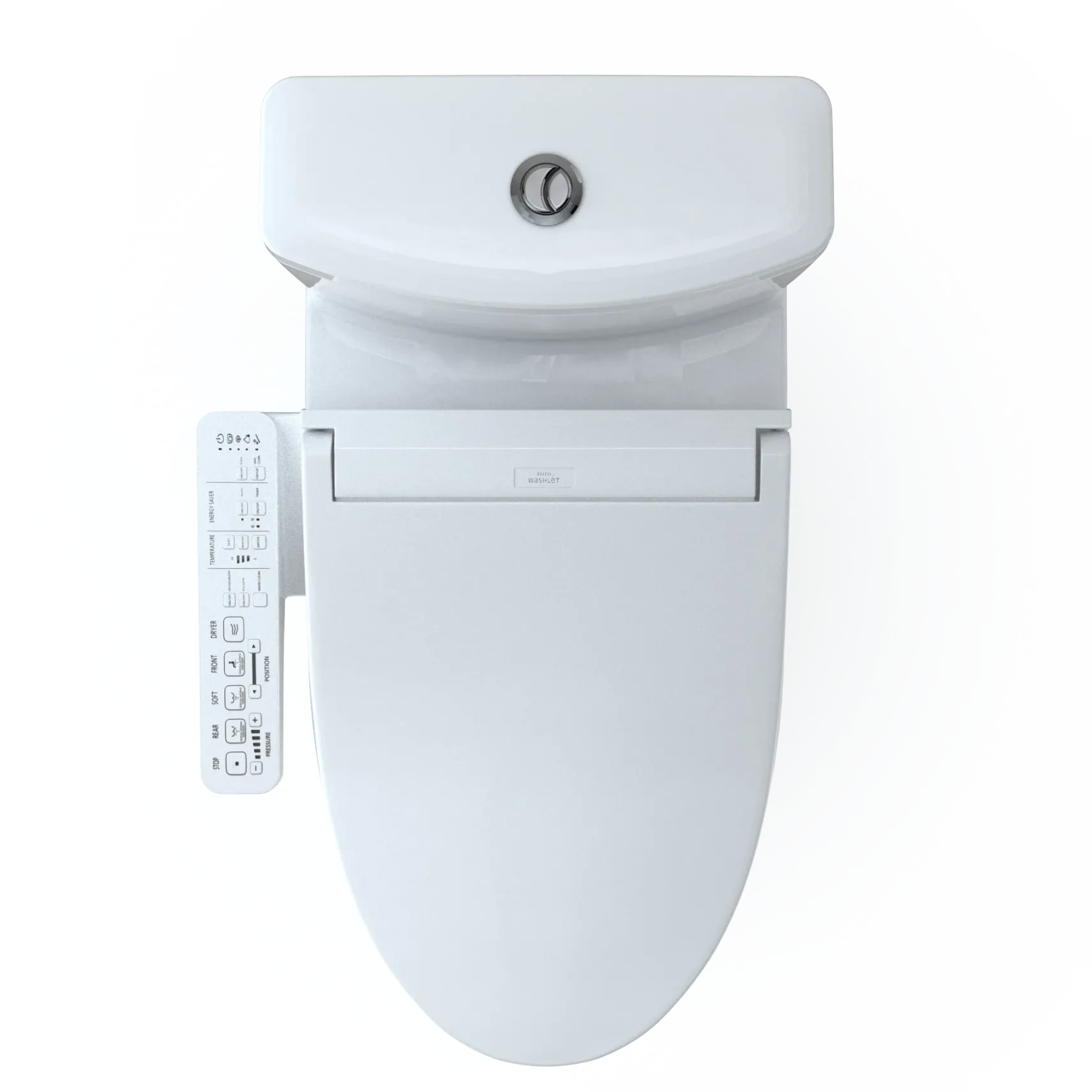 TOTOWASHLET+ Aquia IV Two-Piece Elongated Dual Flush 1.28 and 0.9 GPF Toilet and WASHLET C2 Bidet Seat, Cotton White, Vitreous China|Plastic, MW4463074CEMGN#01