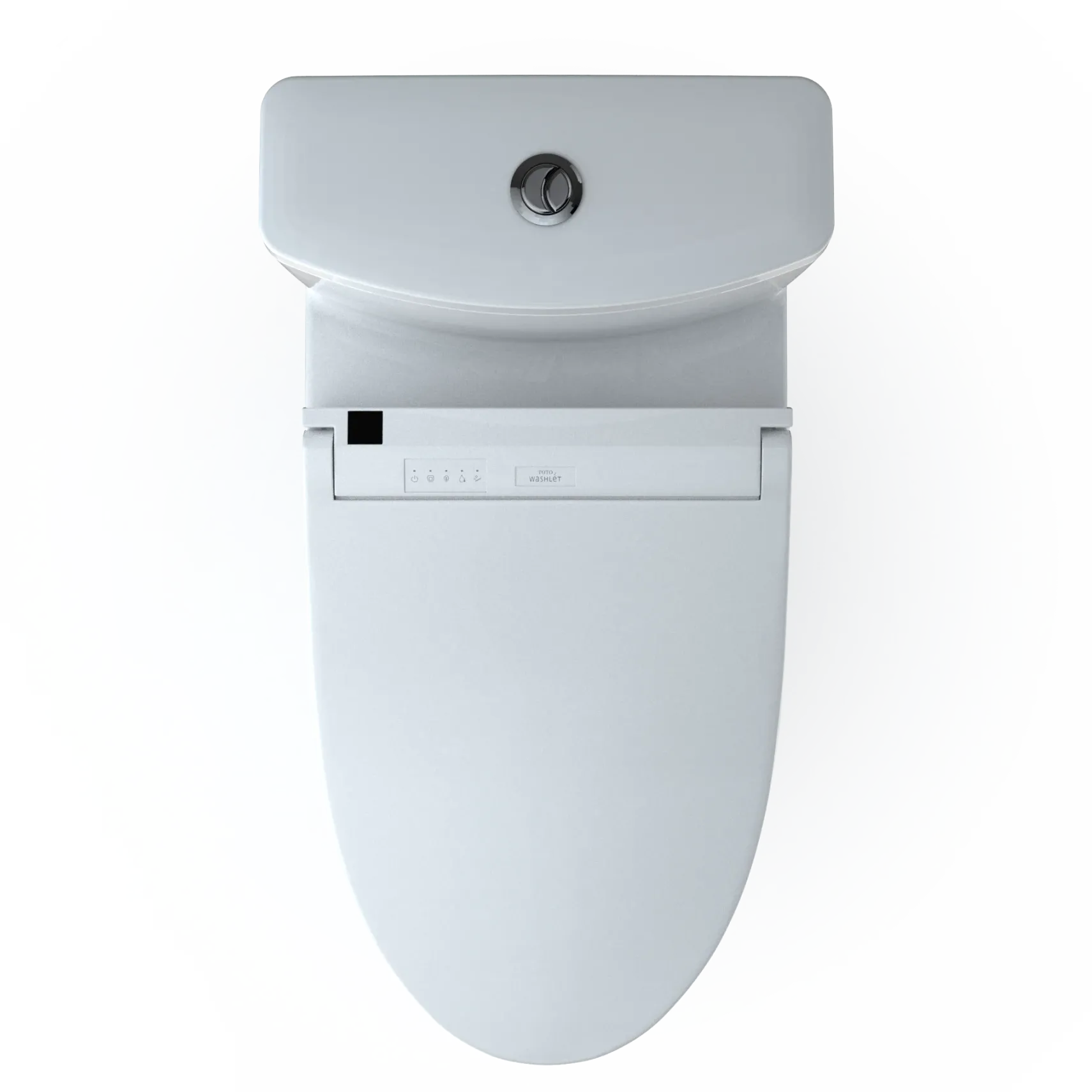 TOTOWASHLET+ Aquia IV Two-Piece Elongated Dual Flush 1.28 and 0.9 GPF Toilet and WASHLET C5 Bidet Seat, Cotton White, Vitreous China|Plastic, MW4463084CEMGN#01