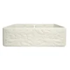 Whitehaus 33" Fireclay Double Bowl Farmhouse Apron Sink, Biscuit, WHFLGO3318