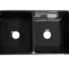 Whitehaus 36" Fireclay Double Bowl Farmhouse Apron Sink, Reversible, Black, WH3719
