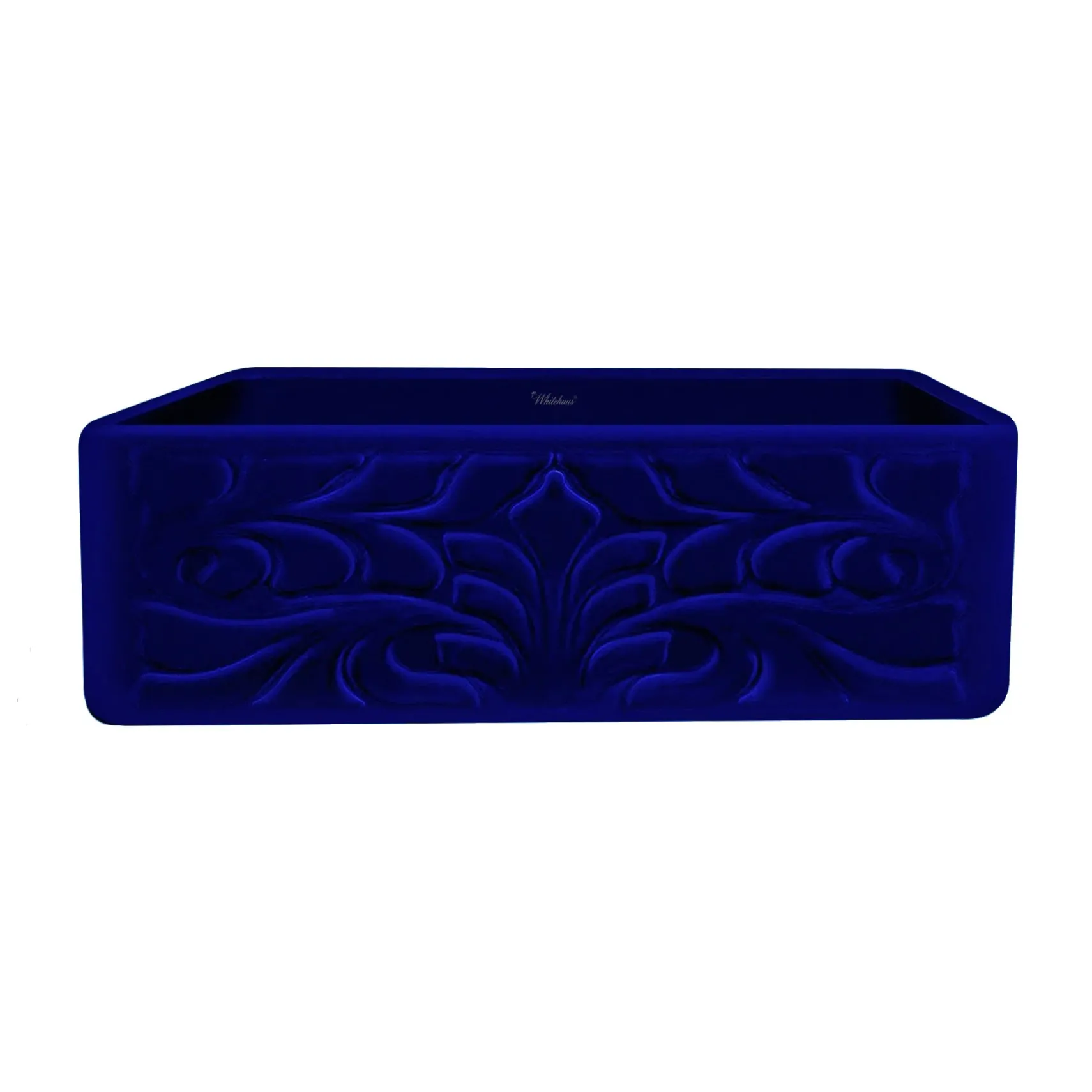 Whitehaus 30" Fireclay Farmhouse Sink, Single Bowl, Blue, WHFLGO3018