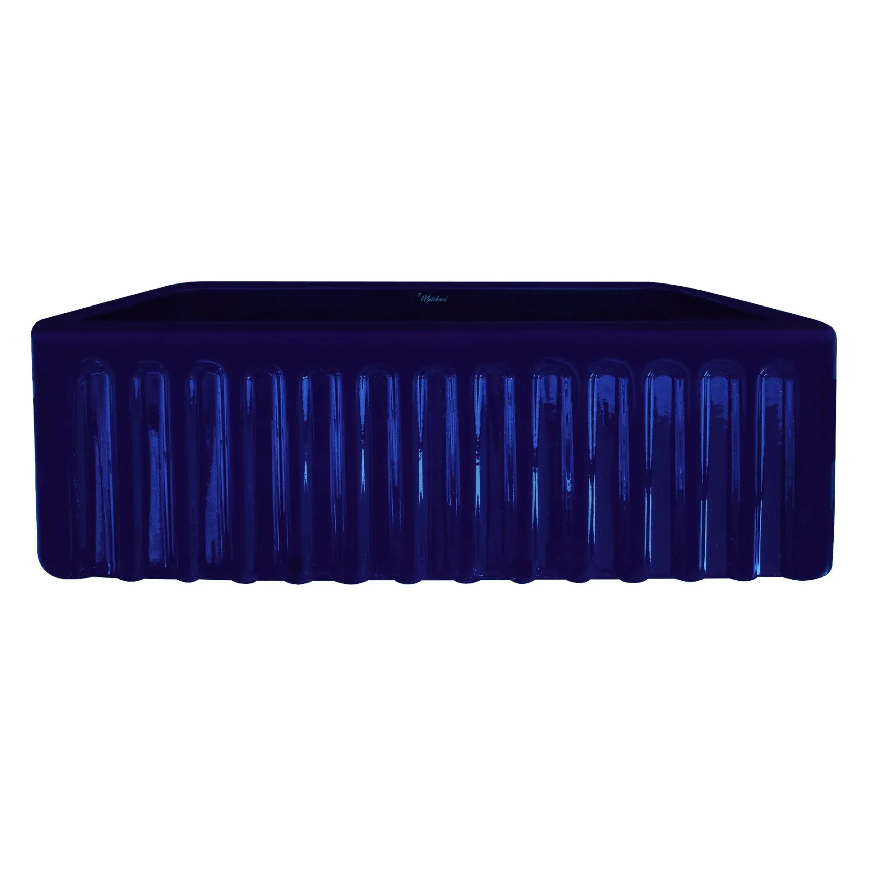 Whitehaus 30" Fireclay Farmhouse Sink, Single Bowl, Blue, WHFLGO3018