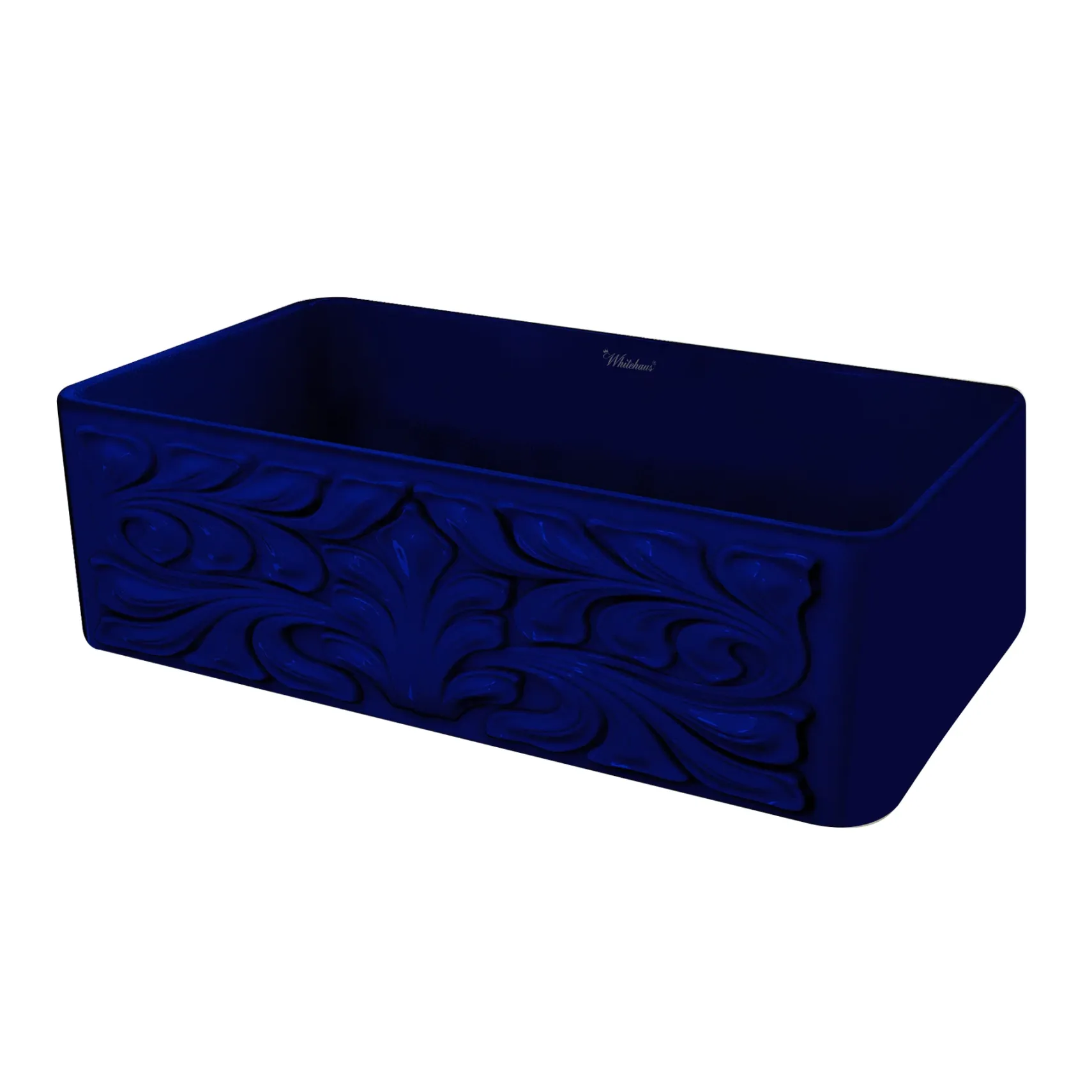 Whitehaus 30" Fireclay Farmhouse Sink, Single Bowl, Blue, WHFLGO3018