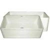 Whitehaus 27" Fireclay Farmhouse Apron Sink Sink, Biscuit, WHPLCON2719