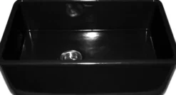 Whitehaus 30" Fireclay Farmhouse Apron Sink, Black, WH3018