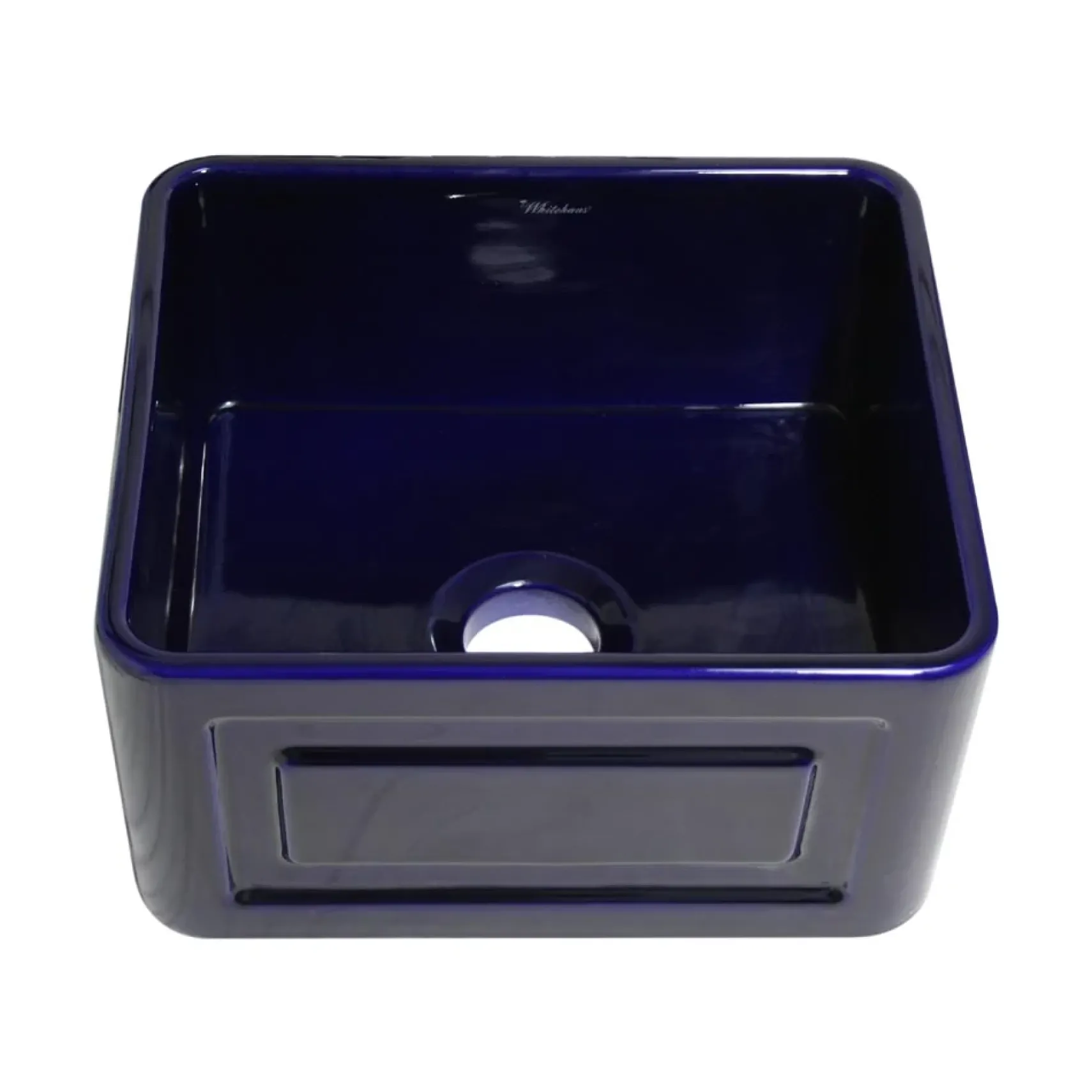 Whitehaus 20" Fireclay Farmhouse Sink, Reversible, Blue, WHFLRPL2018