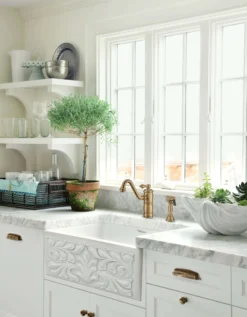 Whitehaus 30" Fireclay Farmhouse Sink, Single Bowl, White, WHFLGO3018
