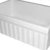 Whitehaus 30" Fireclay Farmhouse Apron Sink, White, Reversible, WHQ330